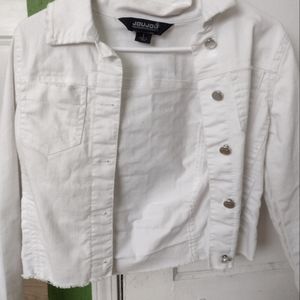 White jean jacket brand JUJOU size L for girls